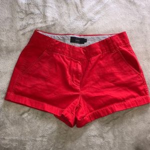 J Crew Red Chino Shorts